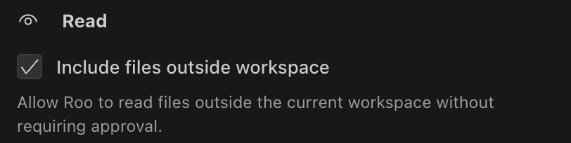 Read-only operations setting